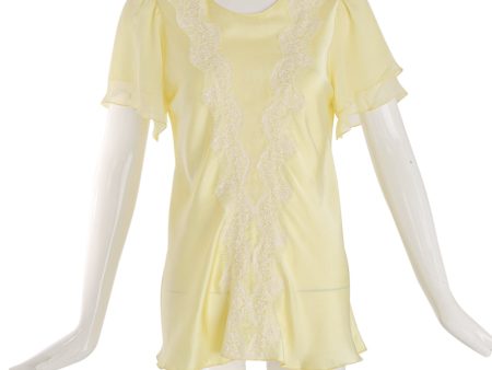 Lala Rose Nightwear Top Yellow Medium For Discount