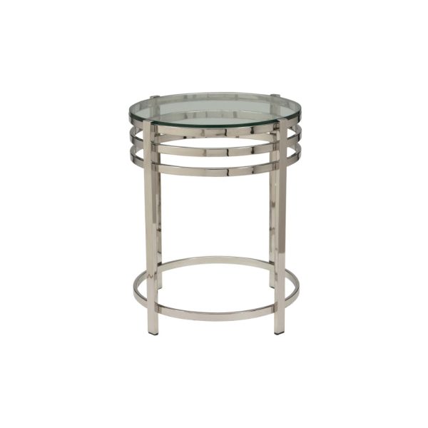 Ethan Allen Nickel Side Table Discount