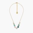 Les Nereides La Diamantine Acqua Azzura 9 Stones Thin Pendant Necklace Fashion