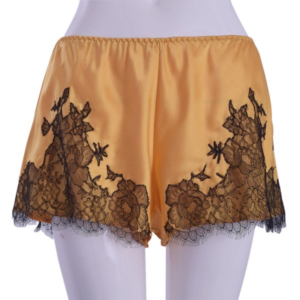 Marjolaine Baccarat Silk Shorts Champagne Black XL Supply