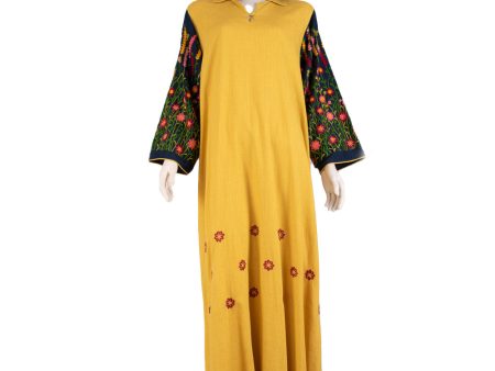 Nero Abaya Color Yellow on Sale