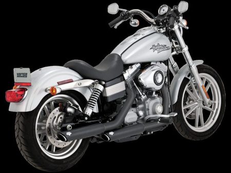 Vance & Hines HD Dyna 91-17 3In Slip-Ons Black PCX Slip-On Exhaust Discount