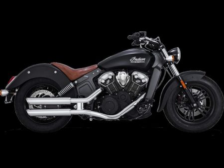 Vance & Hines 15-20 Indian Scout Bobber Twin Slash 3in PCX Slip-On Exhaust For Sale